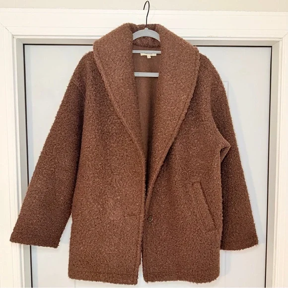Madewell Pebbled Faux Shearling Shawl Collar Coat – Size M | Cozy Cottage - Picture 11 of 15